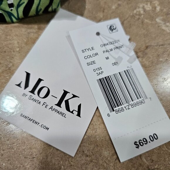 Mo-Ka Santa Fe Apparel Palm Print Skirt‎ and Top Set Made in USA Size Medium - Picture 11 of 15